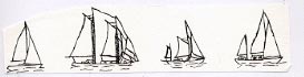 Beaux voiliers vus à Syracuse dessinés par Nicolas